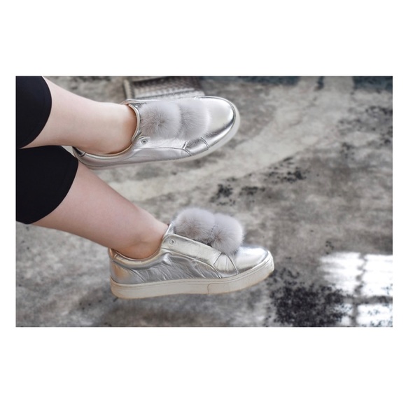 Sam Edelman Shoes - Sam Edelman Leya Metallic Faux Fur Sneakers